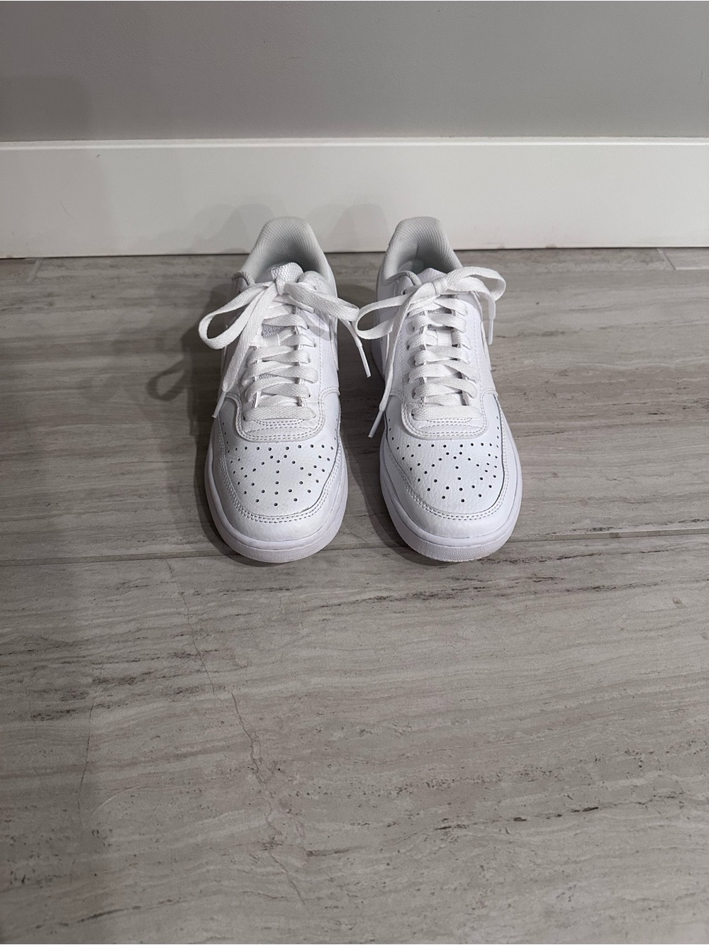 Nike White Women's Casual Leather Sneakers